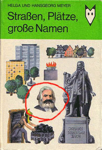 旧東ドイツの偉人の名前のついた道や広場の紹介本